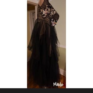 BCBGMaxAzria Black and Gold Sequin Dress